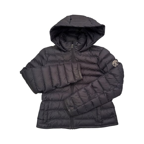 Like new Abercrombie & Fitch Navy Blue Puffer Coat Size Medium - Picture 1 of 11